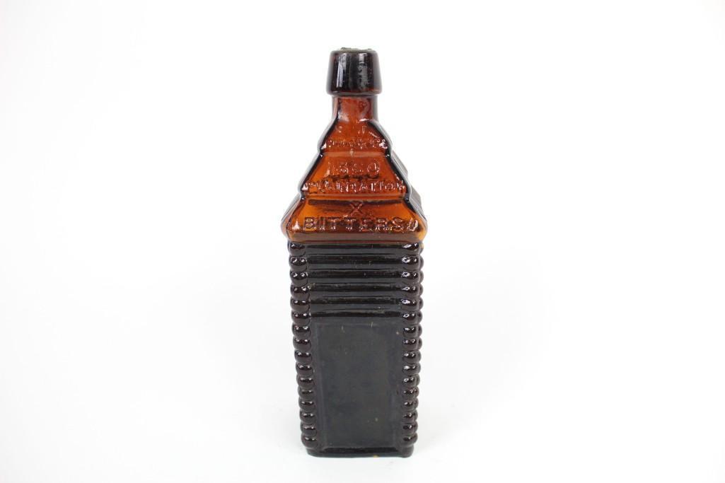 Antique 1860 Brown Drake's Plantation Bitters Bottle (1 of 8)