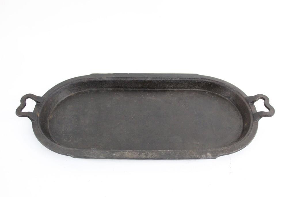 Antique Cast Iron Griddle Heart Handles,Gate Mark (1 of 5)