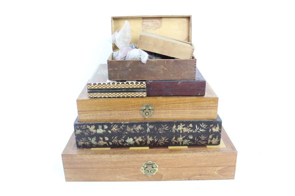 Lot of 4 Antique Folding Game Boards,Checker Chess (1 of 10)