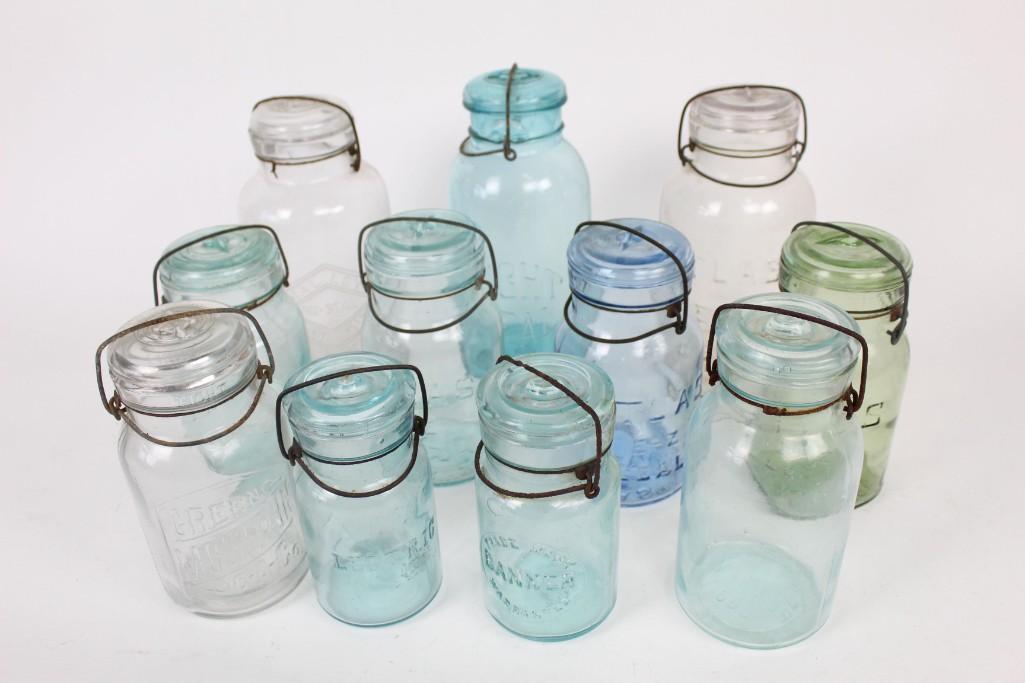 Real Collection of 11 Antique Jars,Tight Seal,Smalley's (1 of 10)