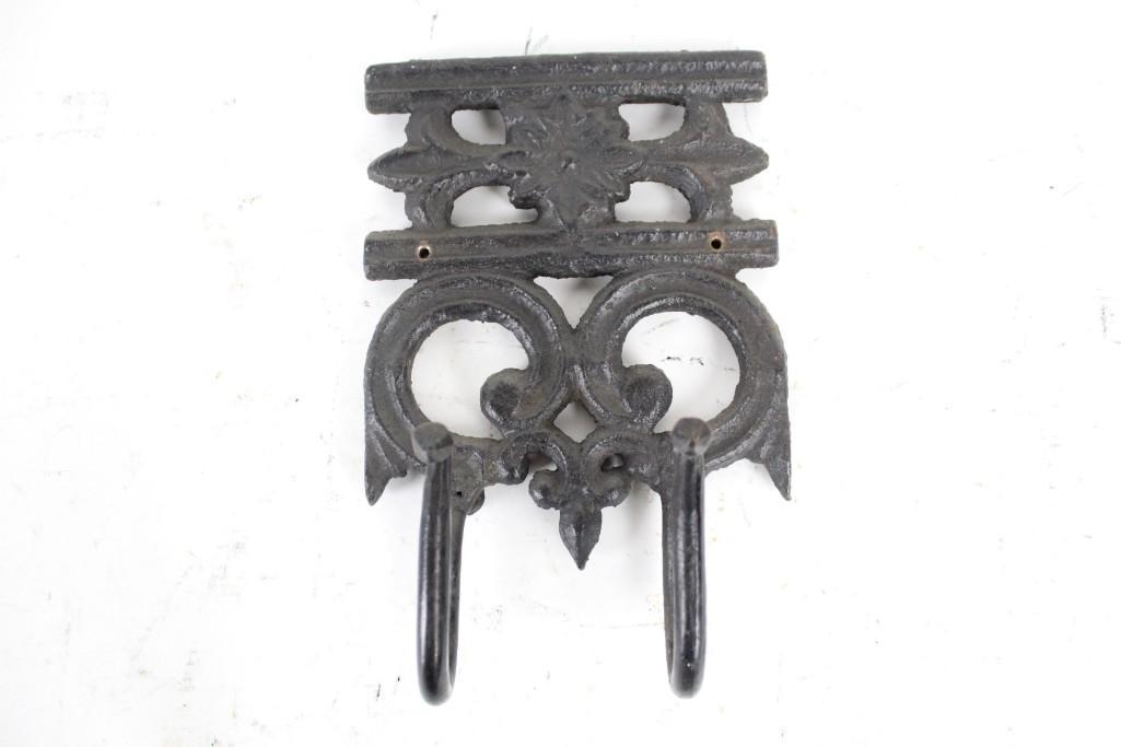 Antique Early 19thC. Cast Iron Wall Hanging Pot Hooks (1 of 6)