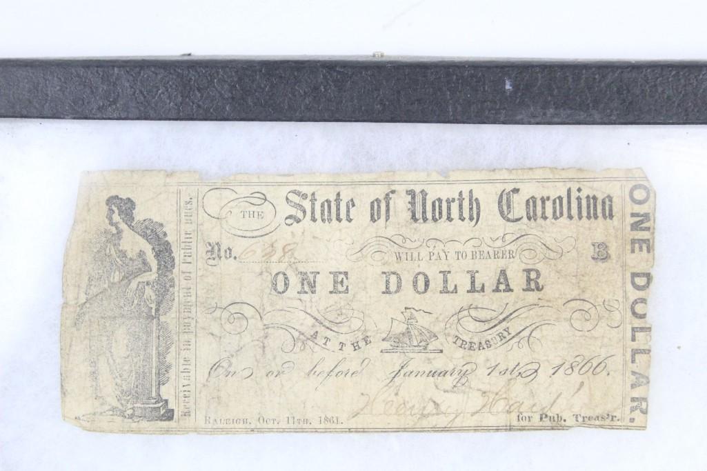 North Carolina 1861 Confederate Dollar Civil War Bullet (1 of 4)