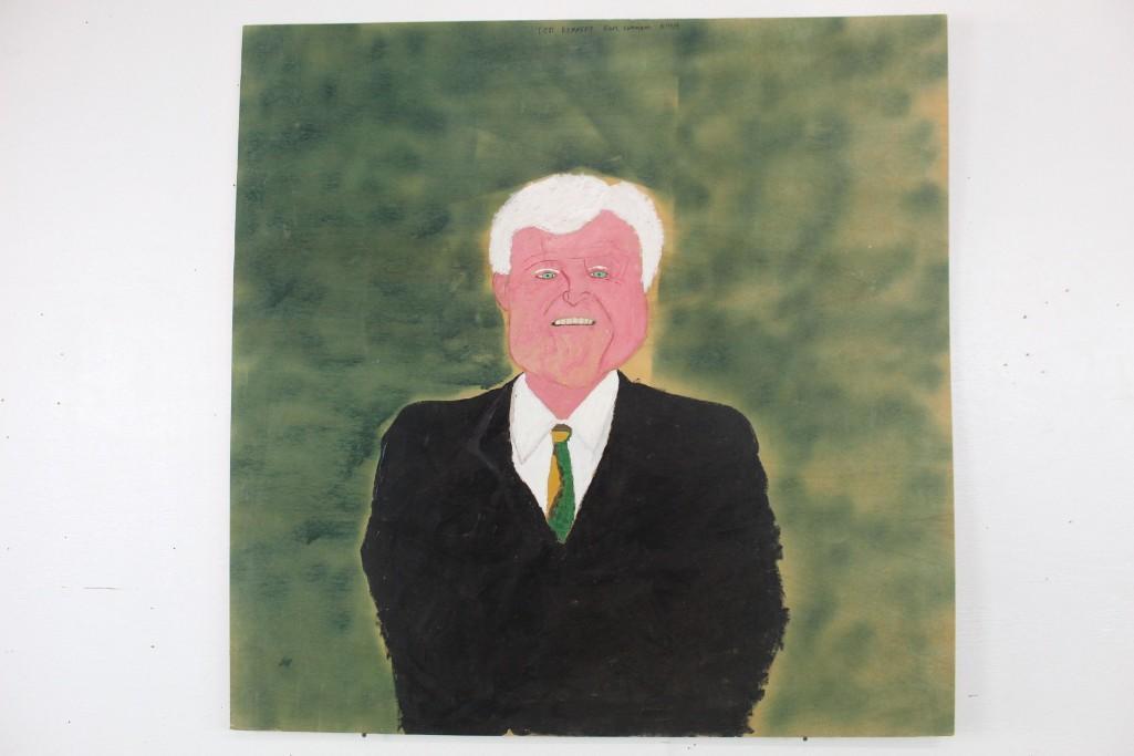 Earl Swanigan Outsider Art Painting of Ted Kennedy (1 of 6)