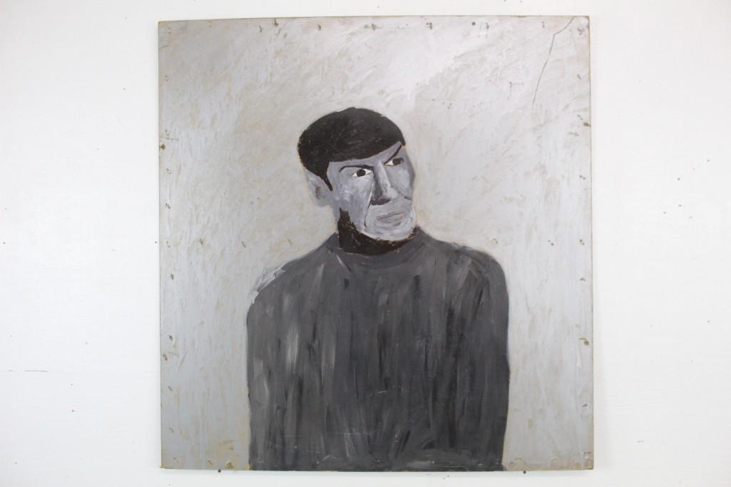 Earl Swanigan Outsider Art Painting of Spock,Star Trek (1 of 6)