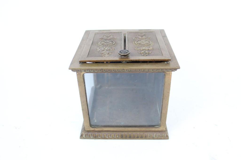 Antique Brass National Cash Register Ticket Receipt Box (1 of 10)