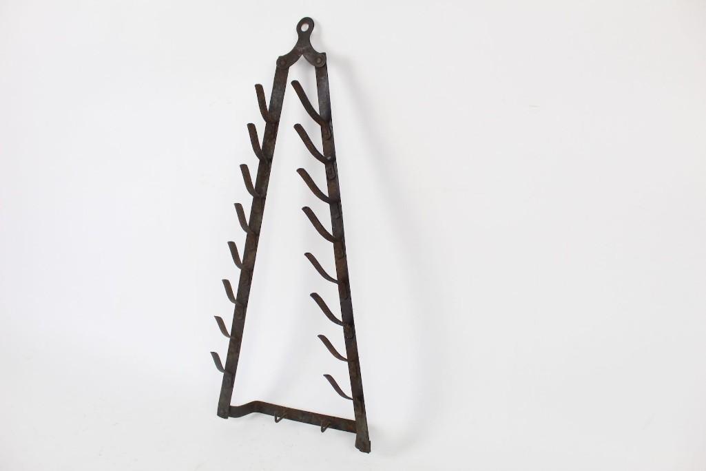 Antique Metal Tiered Wall-Hanging Hooks (1 of 5)