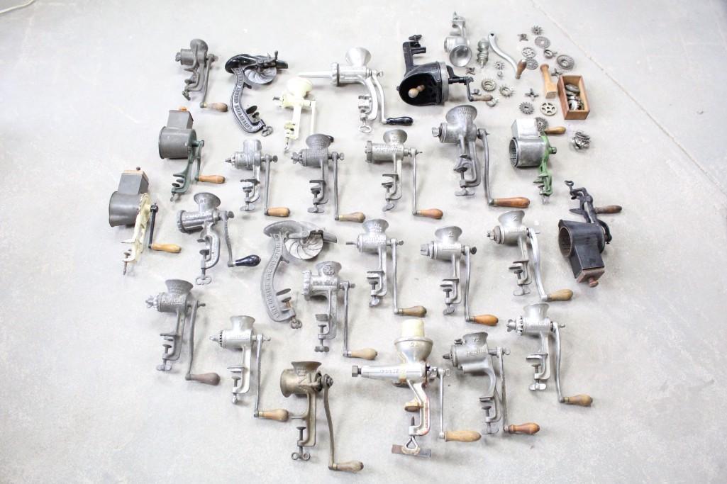 Collection of 26 Diff. Cast Iron Meat & Food Grinders (1 of 10)