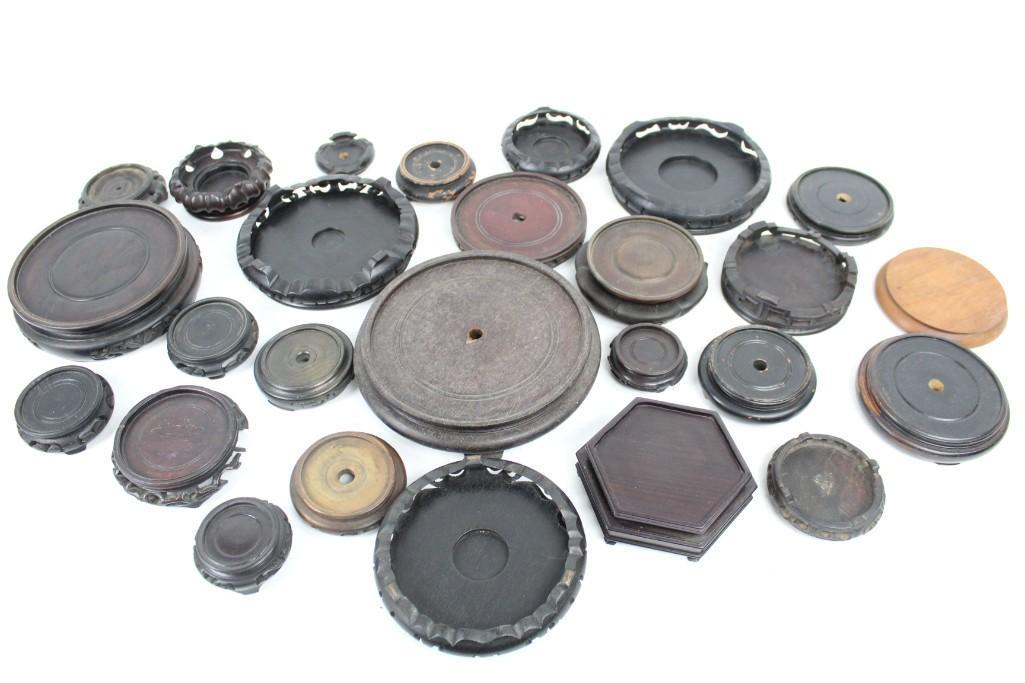 Lot of 26 Antique Chinese/Japanese Vase Stands (1 of 10)