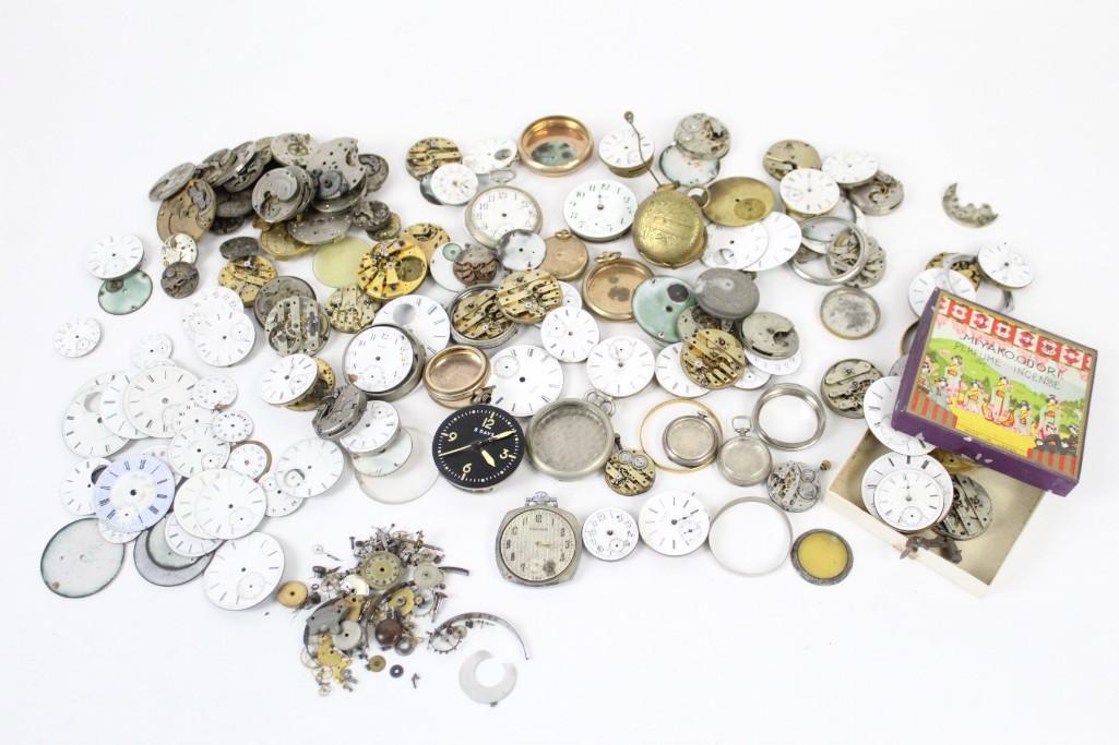 Lot of As Found Estate Antique Pocket Watch Parts (1 of 9)