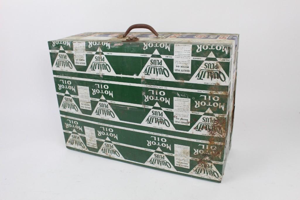 Folk Art Tin Suitcase Made from Oil Cans,Quality Plus (1 of 7)