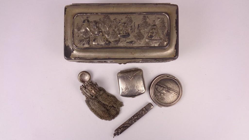 Beautiful Assorted Lot of 5 Ornate Silver Plated Items (1 of 8)