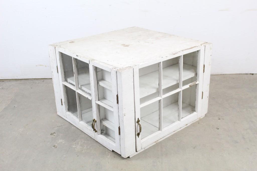 Unique Antique White Corner Cabinet Pantry Retail (1 of 8)