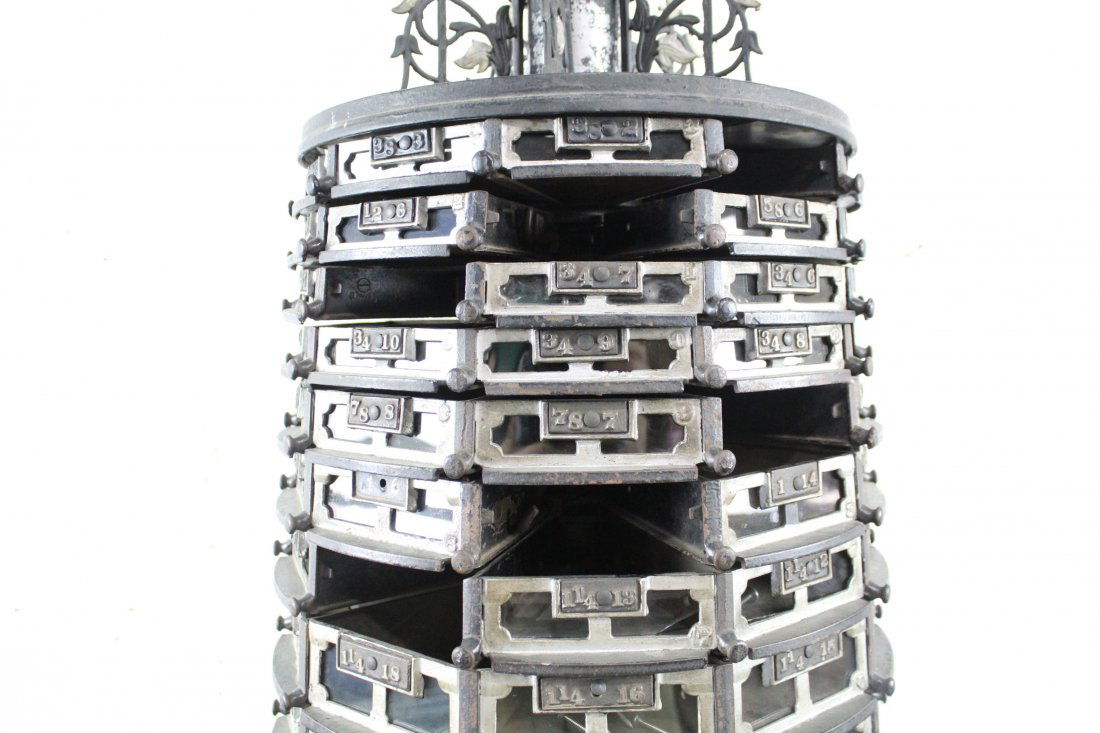 Rare Antique Cast Iron Revolving Hardware Store Display (1 of 7)