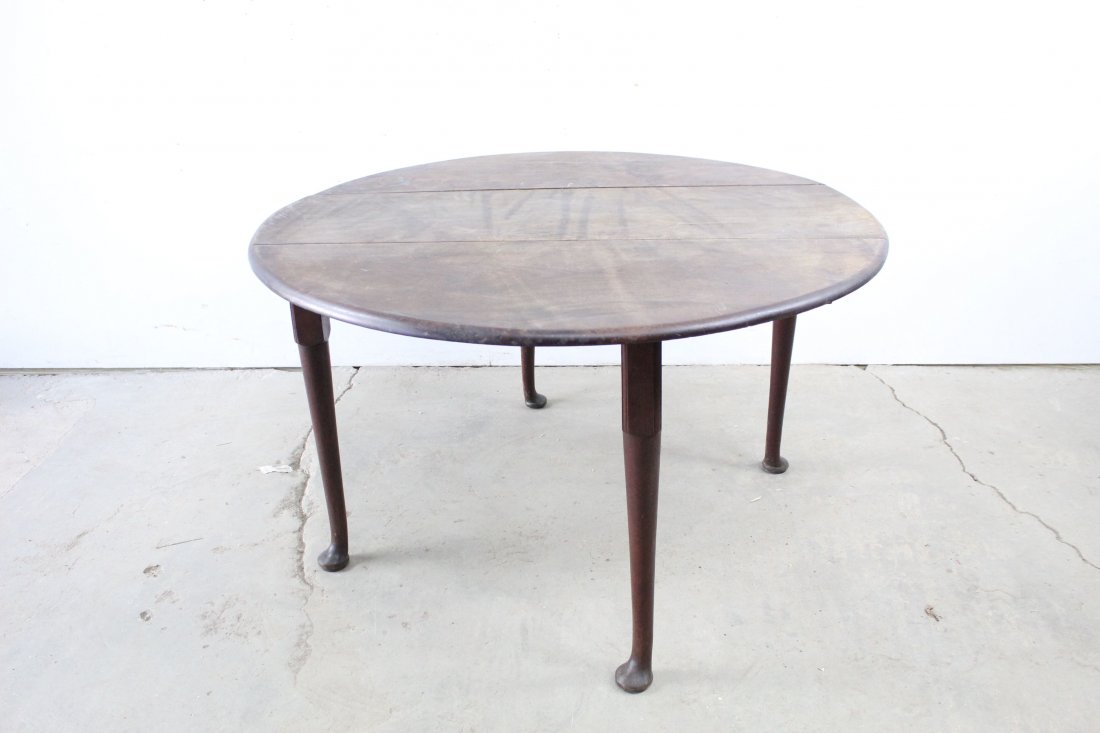 Antique 19thC Gate Leg Drop Leaf Table,Queen Anne Legs (1 of 9)