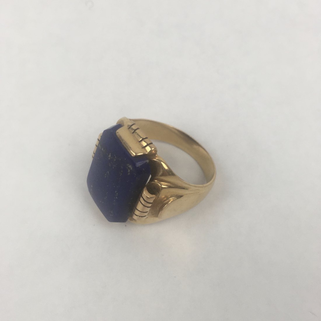 14K Gold Ring, Lapis Lazul, 10.2 DWT (1 of 2)