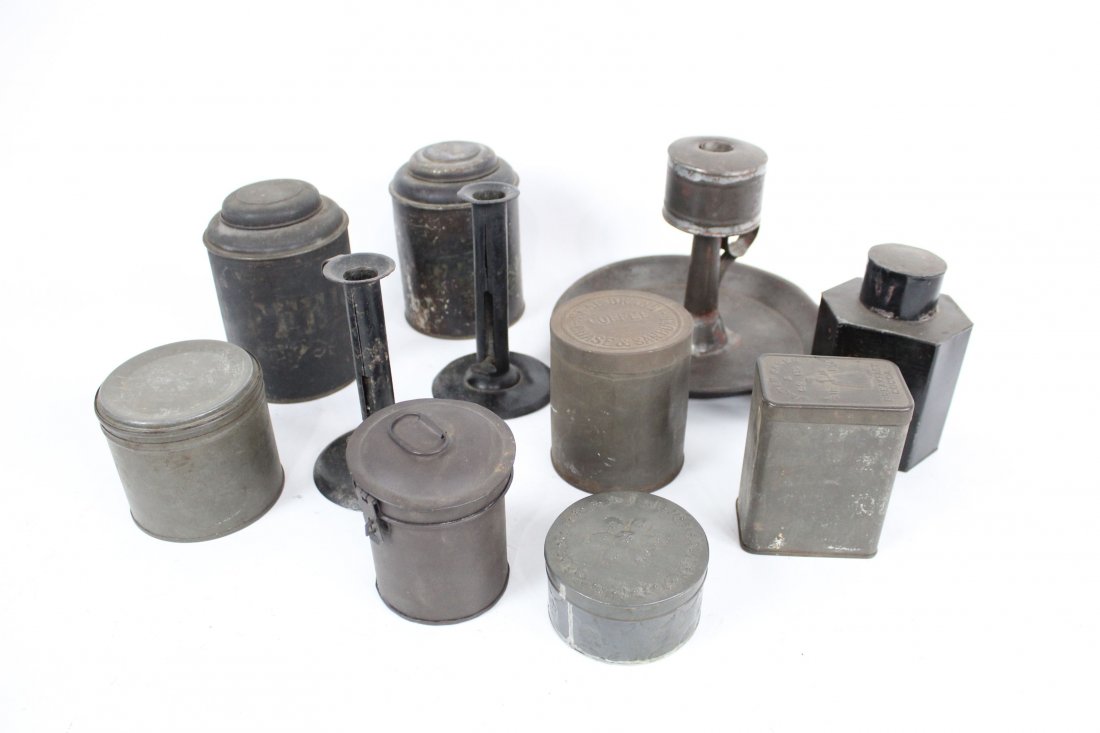 Assorted Lot of Metal Candle Holders & Coffee Canisters (1 of 9)