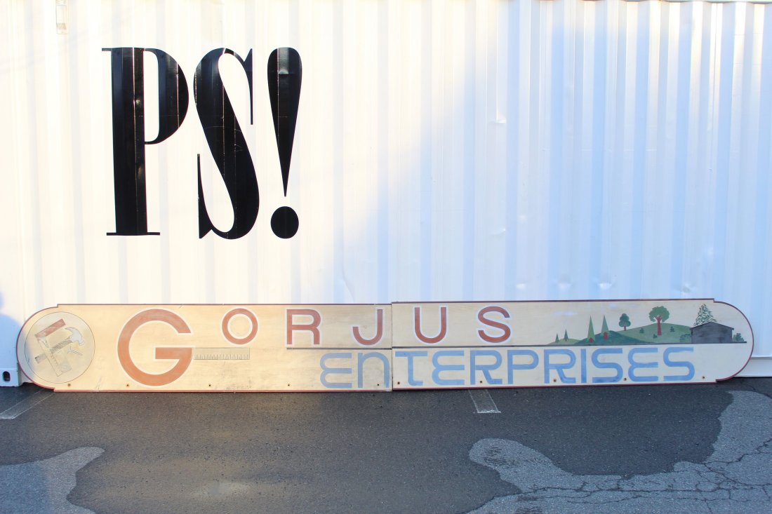 Huge Vintage Gorjus Sign,Carpenter Woodwork,Hudson,NY (1 of 3)