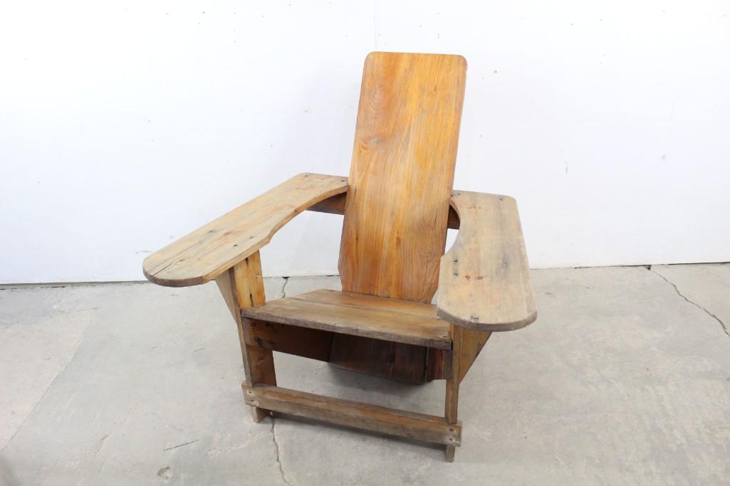 Modern Westport Style Adirondack Wood Chair: Modern Westport Style Adirondack Wood Chair. This chair demands a view! Boasting a nice deep seat and wide wooden arms, this chair will do nicely looking out towards the sea or up towards the Catskill