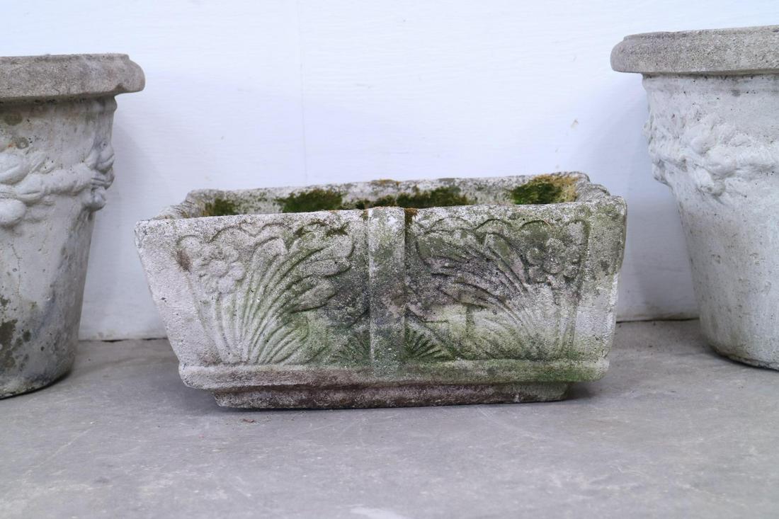 3 Stone Floral Planters Garden Landscape Containers (1 of 4)