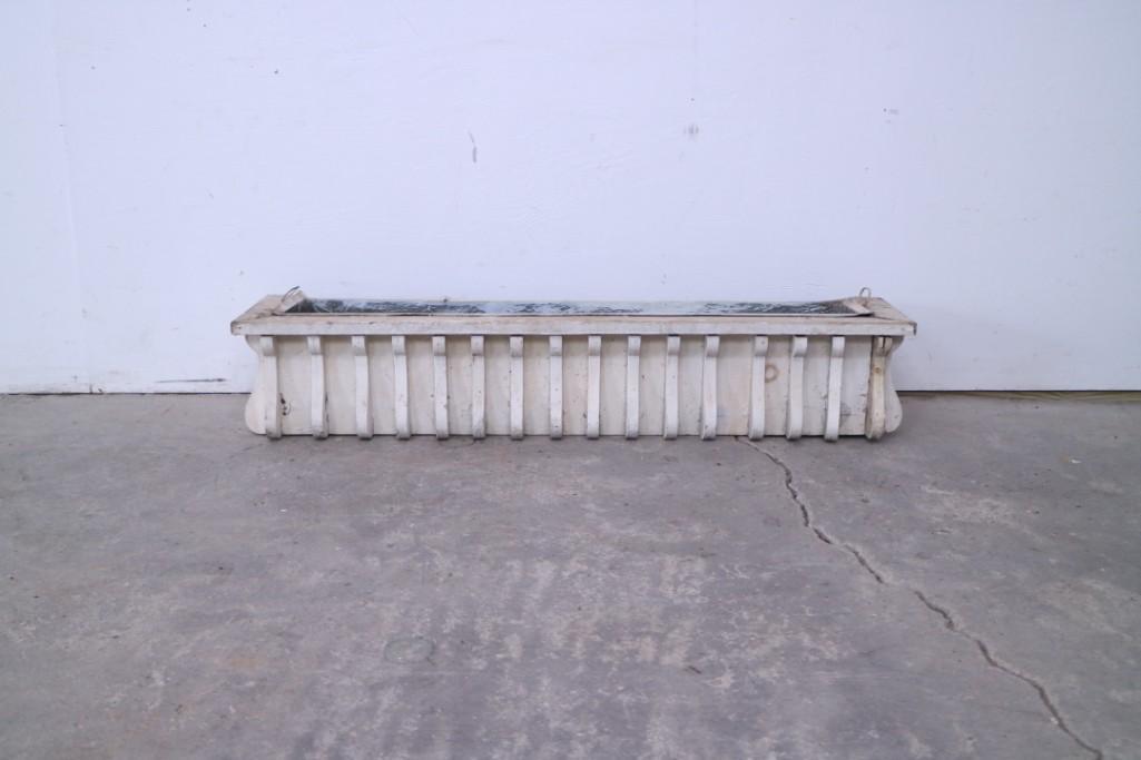 Folk Art Handmade Wood & Metal Flower Planter Box (1 of 5)