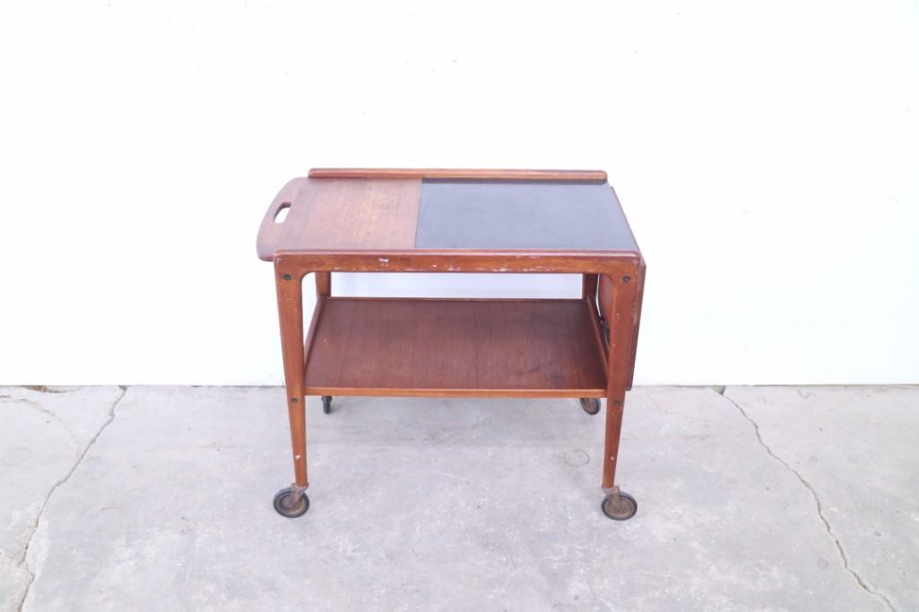 Mid Century Modern Teak Bar Cart, Yngve Ekstrom (1 of 5)