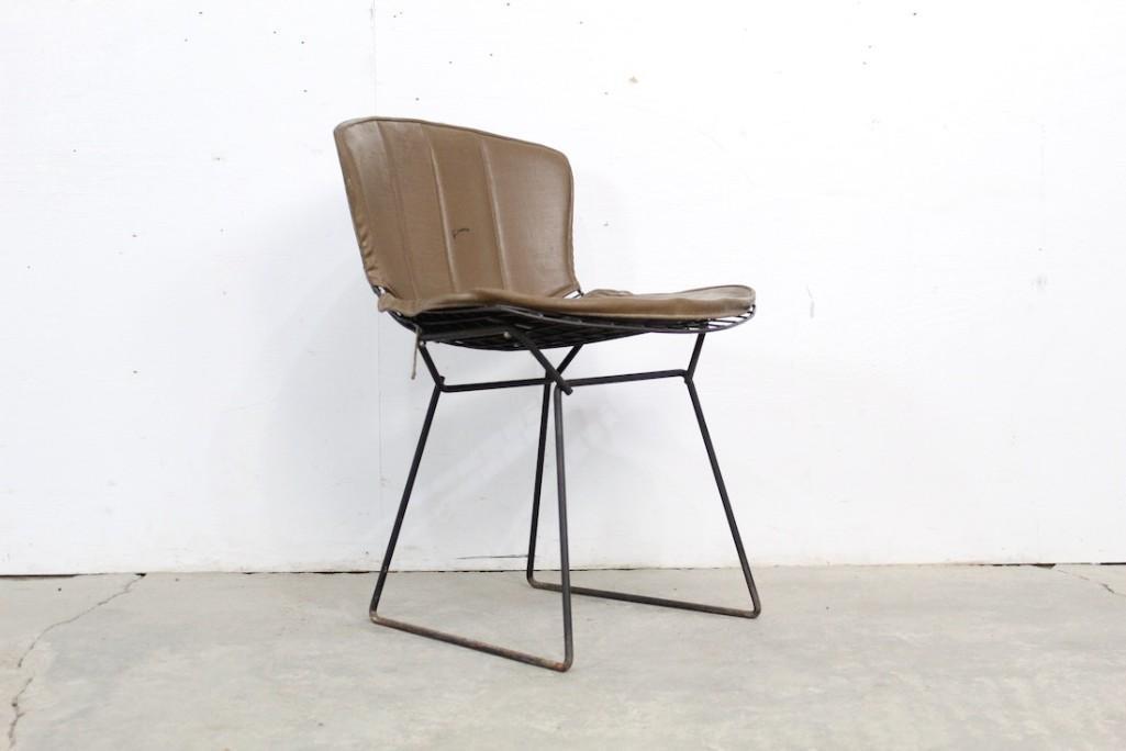 Mid Century Modern Knoll Bertoia Chair w/Leather (1 of 8)