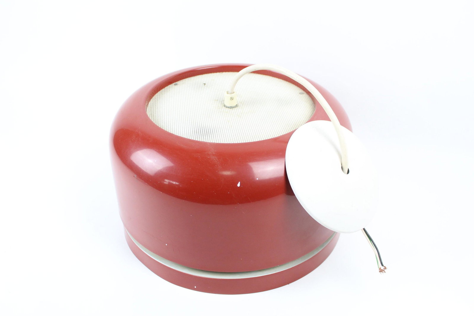 Red Lightolier Mid-century Modern Hanging Lamp Light (1 of 7)
