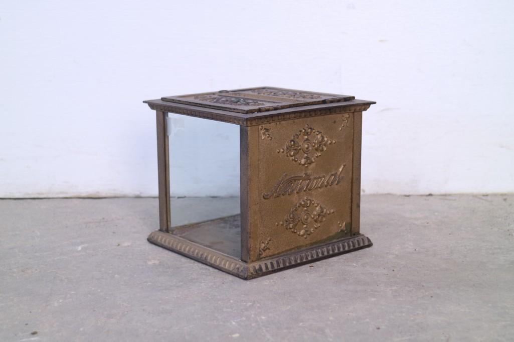 Antique Cast Metal National Cash Register Receipt Box (1 of 7)