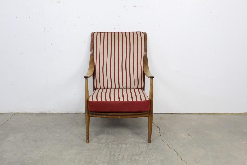 Mid Century Modern Danish Low Upholstered Lounge Chair (1 of 5)