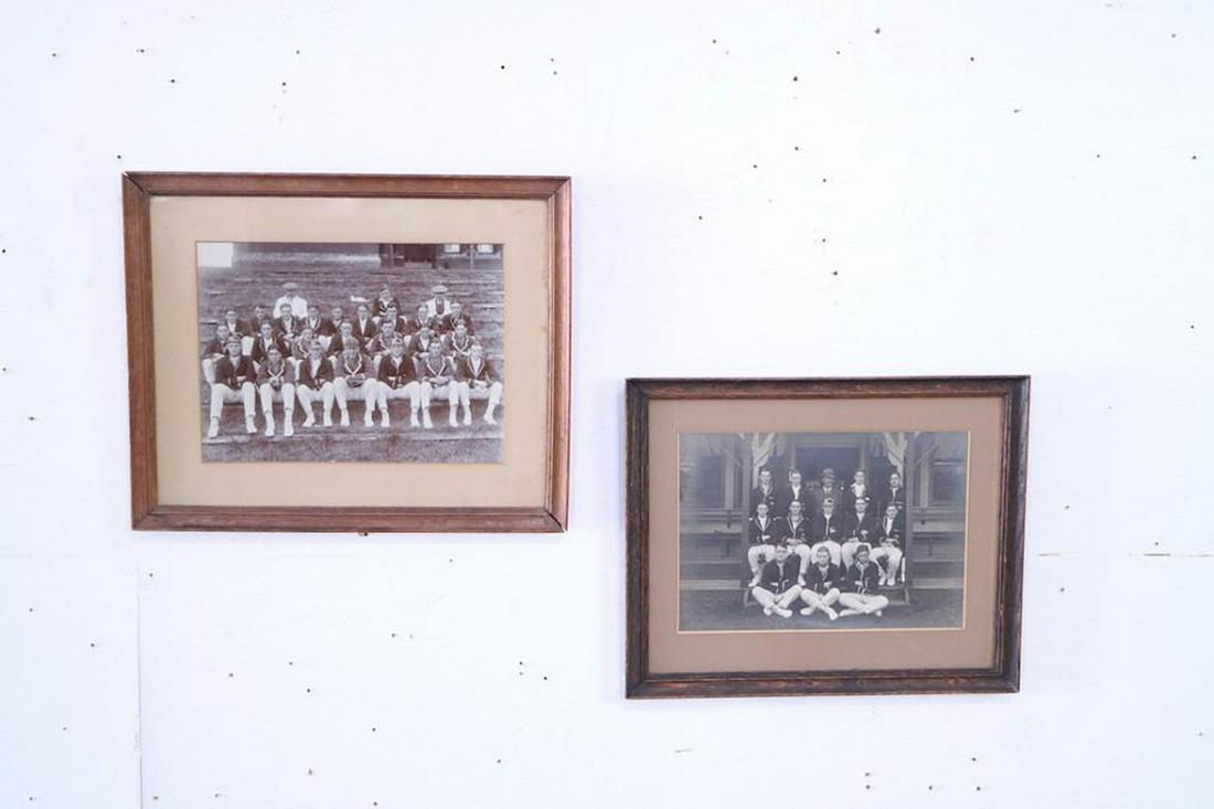 Pair Framed Photo Men in Collegiate Jackets,Vintage (1 of 4)