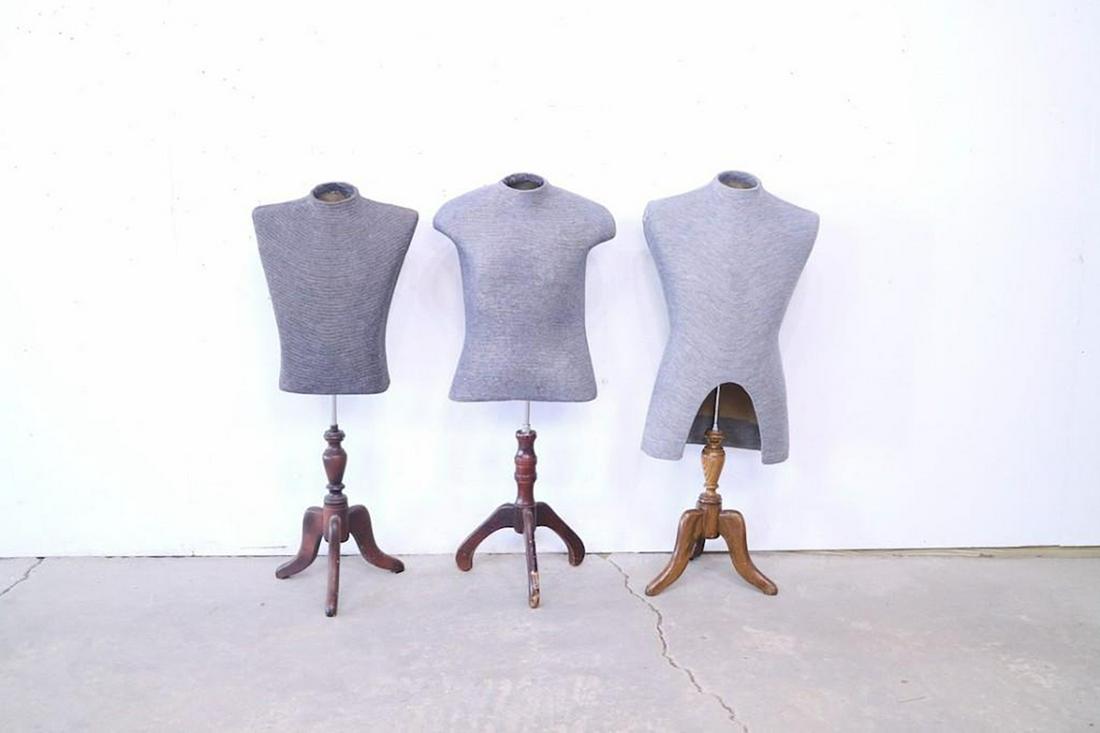 3 Male Bust Torso Store Display Mannequins, Model Forms (1 of 4)