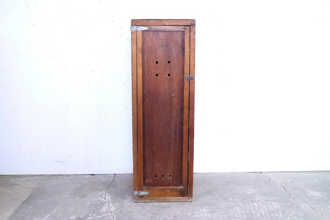 Industrial Military Wooden Clothing Storage Locker #1 (1 of 8)