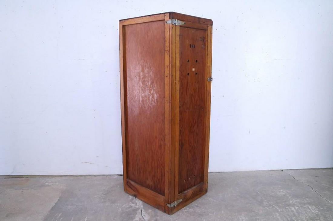 Industrial Military Wooden Clothing Storage Locker #4 (1 of 8)
