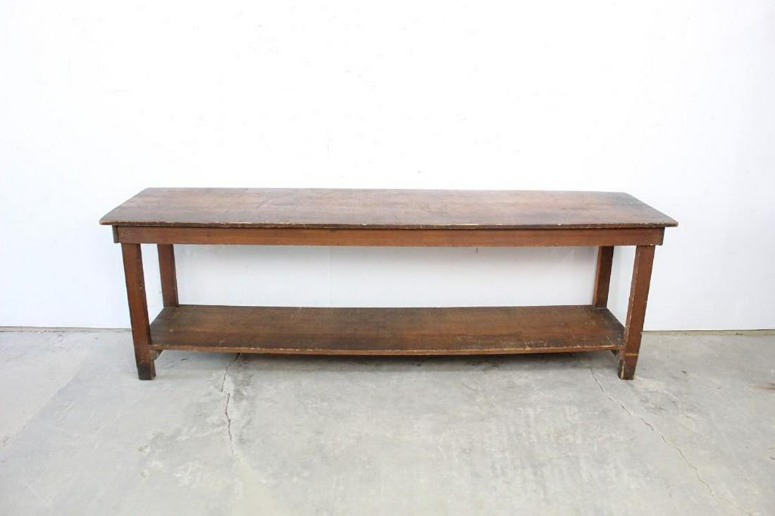 2 Tier Primitive Wooden Store 7 Ft+ Long Display Table (1 of 5)