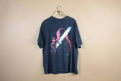 Black XL Texas Chainsaw Massacre Vintage T-Shirt 1997: SHIPPING: We will ship this item in-house, for a $12 flat rate to the Continental US; $2 for each additional shirt. Please contact us for a shipping quote on larger quantities. Black XL Texas Chainsaw