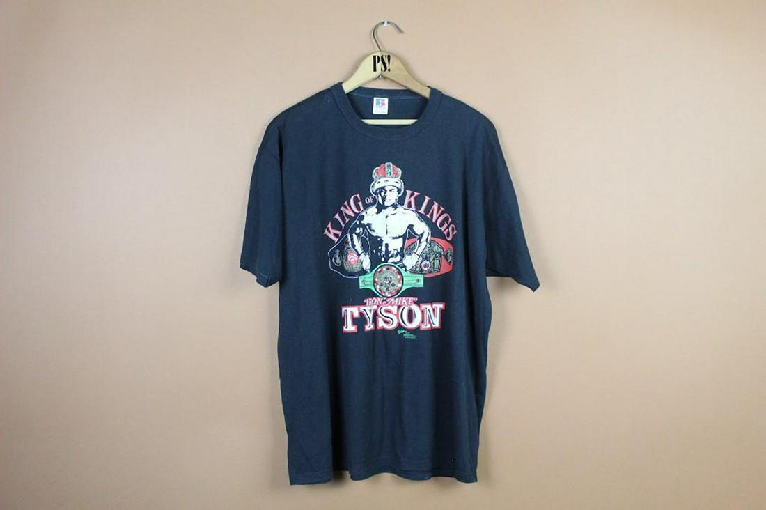 Black XL Mike Tyson King Vintage Boxing T-Shirt 1987: SHIPPING: We will ship this item in-house, for a $12 flat rate to the Continental US; $2 for each additional shirt. Please contact us for a shipping quote on larger quantities. Black XL Mike Tyson Kin