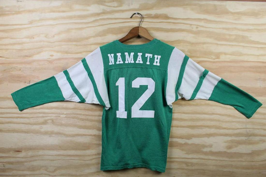 Green S Namath NY Jets Football Jersey Vintage T-Shirt (1 of 8)