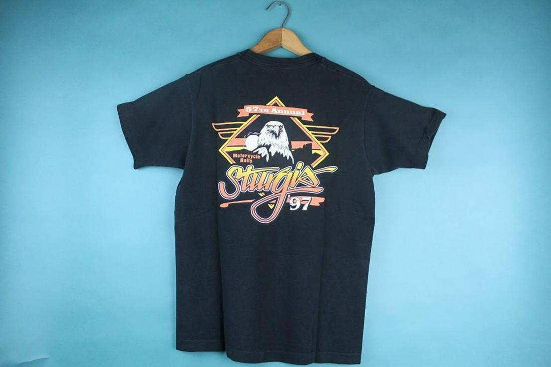 Black M Sturgis Motorcycle Rally Vintage T-Shirt 1997 (1 of 9)