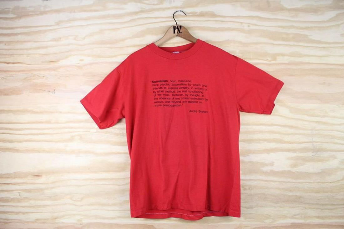 Red L Andre Breton Surrealism Art Quote Vintage T-Shirt (1 of 6)