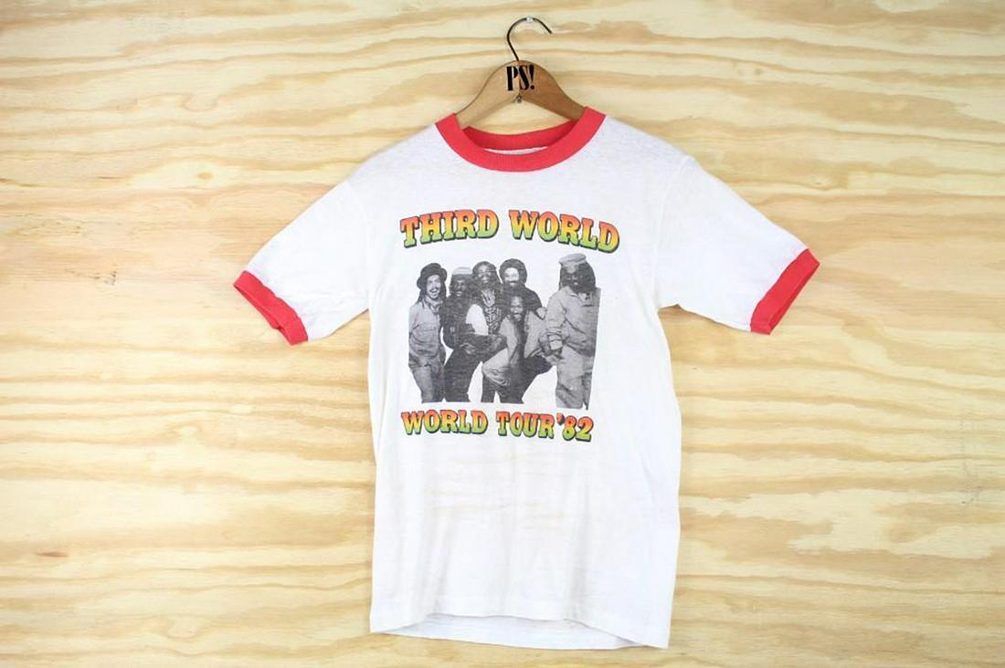 White M Third World Band Vintage Reggae T-Shirt 1982 (1 of 8)
