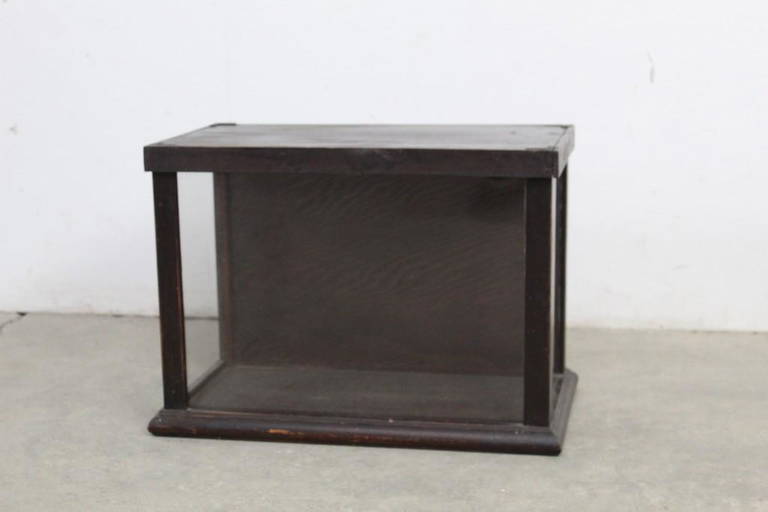 Small Antique Wood & Glass Countertop Display Case