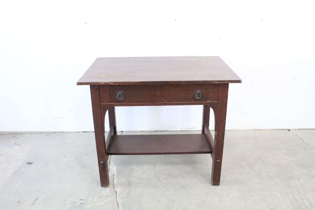 Mission Oak Library Table by Lifetime Furniture (1 of 7)