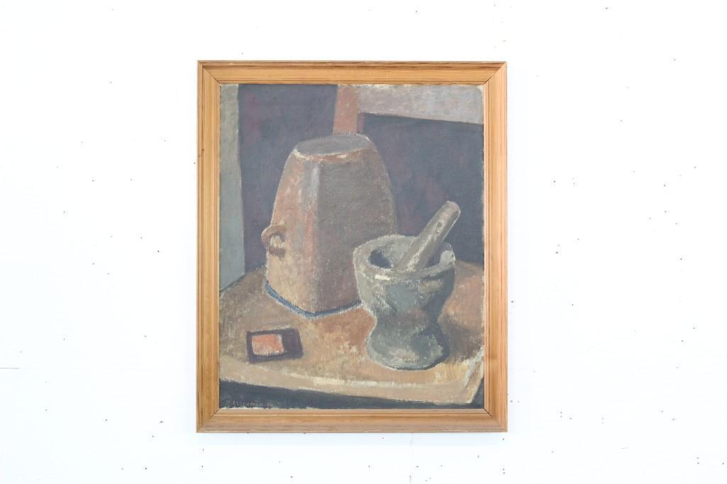 Mortar & Pestle Still Life Painting,by Essendrop 1966 (1 of 4)