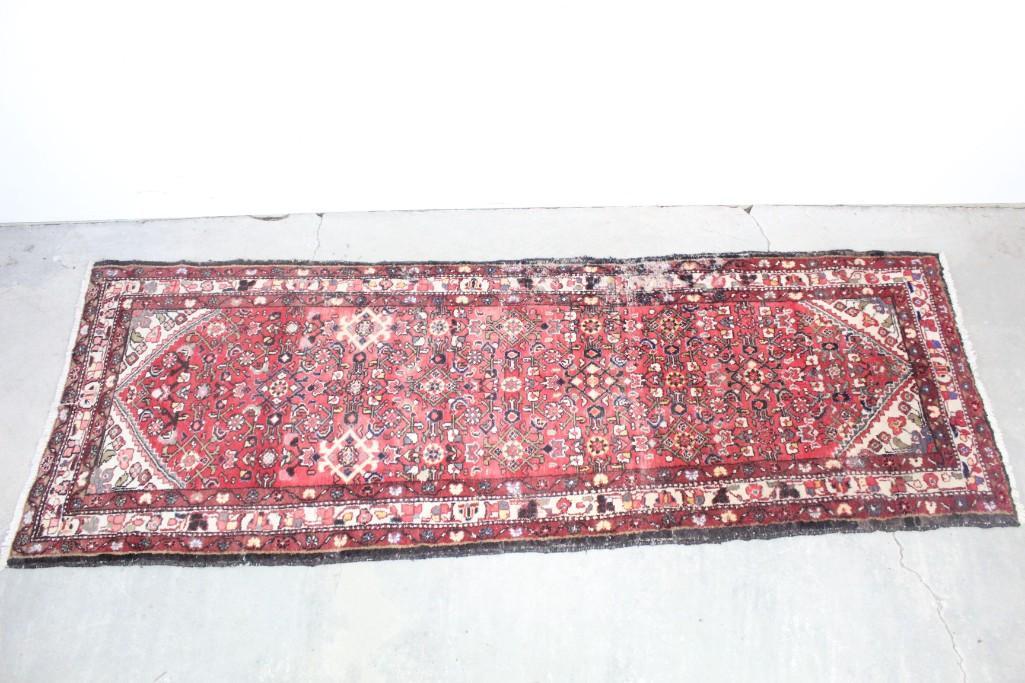 Colorful Red 10ft Oriental Style Runner Rug Carpet (1 of 9)