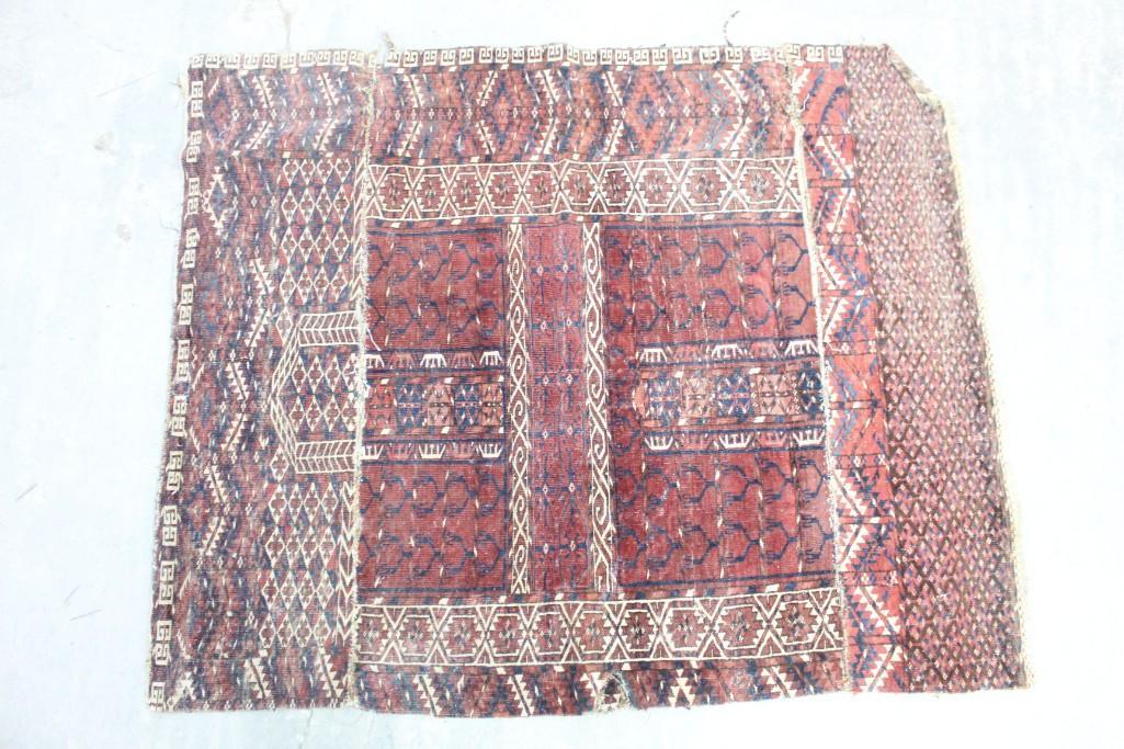 Colorful Red Black White Geometric Kilim Style Rug 3x4 (1 of 9)