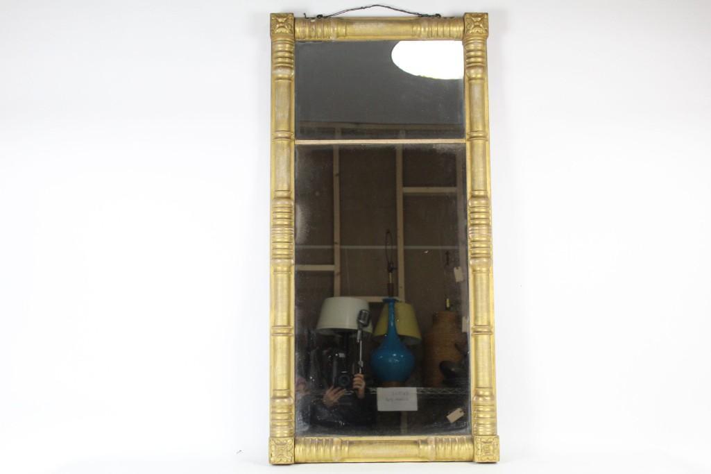 Antique Federal Sheraton Gold Gilt Mirror,2-Panel (1 of 6)