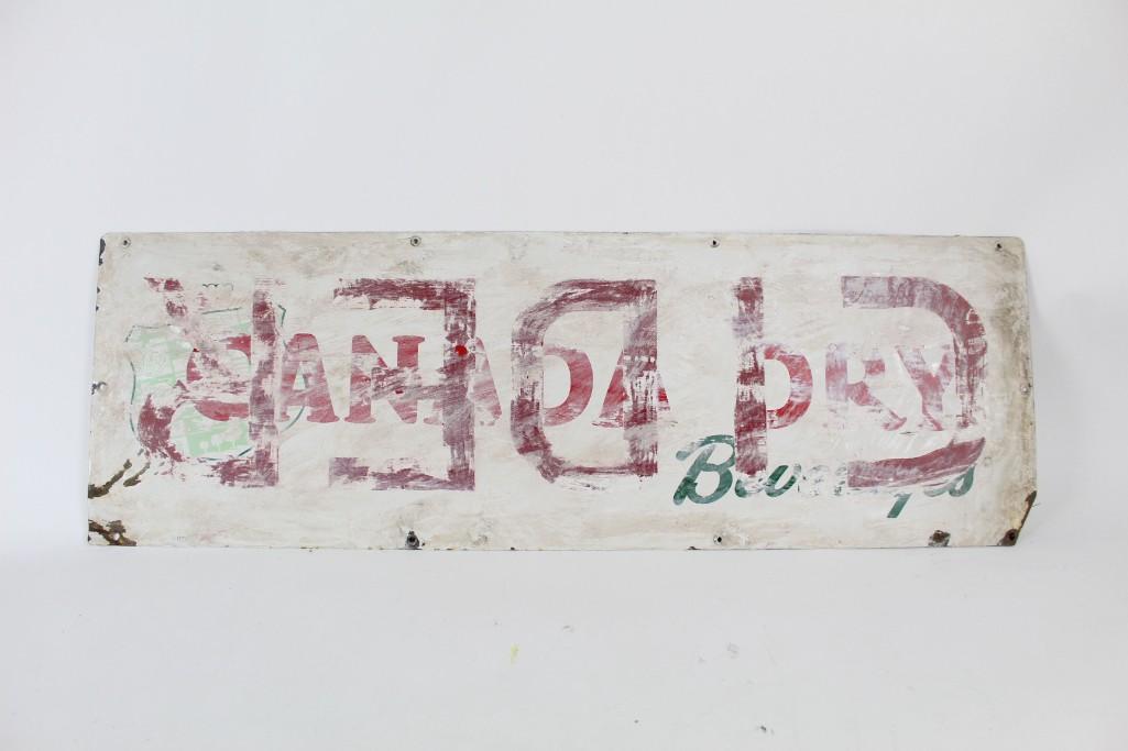 Canada Dry Porcelain Painted Cider Naive Beverage Sign (1 of 4)