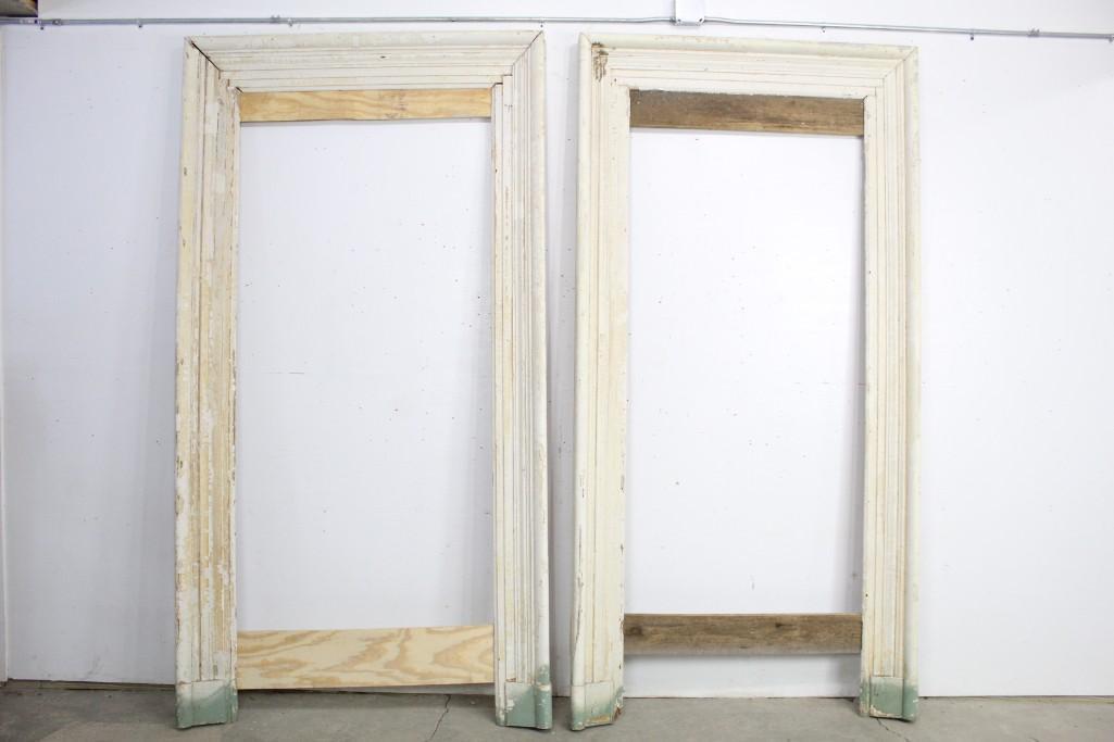 Set of 2 Patinaed Antique Architectural Door Casings (1 of 9)
