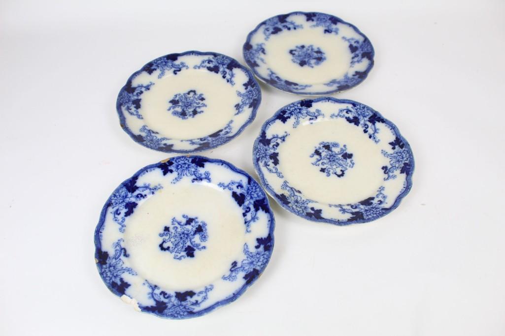 4 Balmoral Royal Burgess & Campbell Flow Blue Plates (1 of 7)