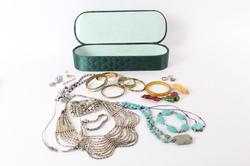 24+ Jewelry Lot w/Turquoise Bakelite,Tiffany & Sterling (1 of 9)